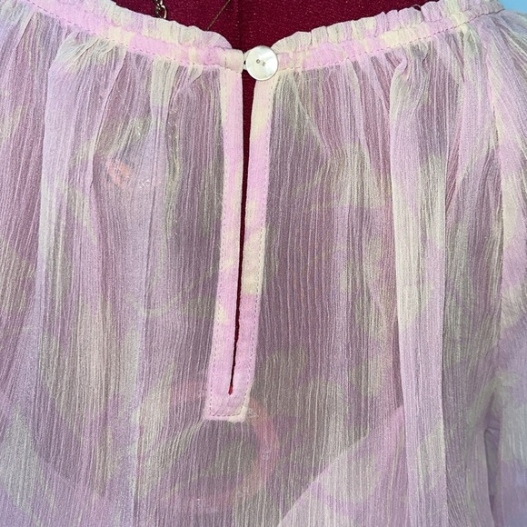 Ann Taylor fact.  Maxi dress  lavender/white floral pattern  sheer/ lining  Sz M - Picture 11 of 16